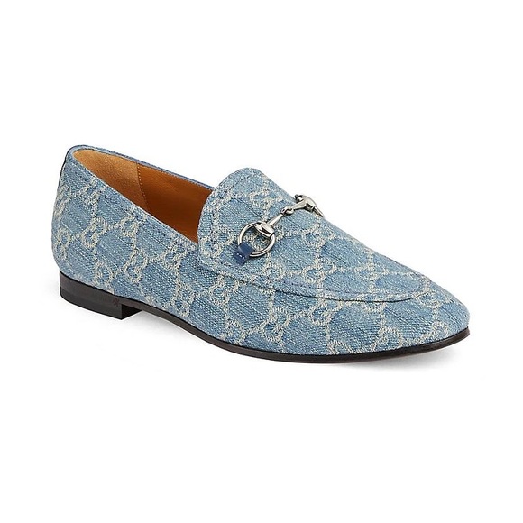 Gucci Princetown GG Monogram Limited Edition Denim Loafers Light Blue - Picture 1 of 12